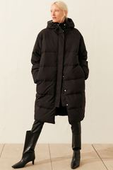 Black padded coat size 10