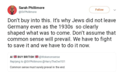Sarah Phillimore suspended from twitter