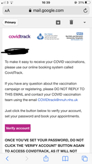 Email vaccine invite