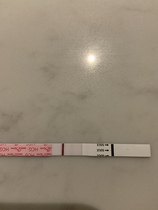 Faint positive and brown bleeding
