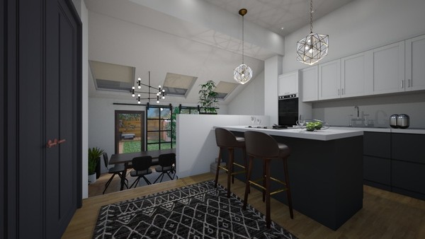 Rear extension when there is a drop to the garden