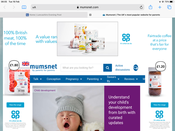 Screen dancing all over because of adverts