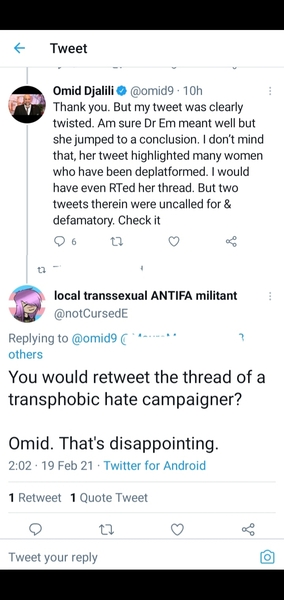 Omid Djalili  on women's rights issues  - not funny at all