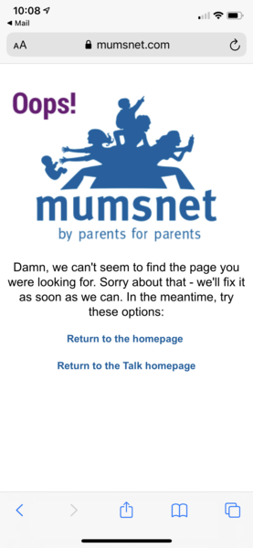 Getting an Oops message on the Local pages