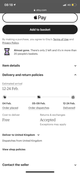 AIBU about refund from Etsy?
