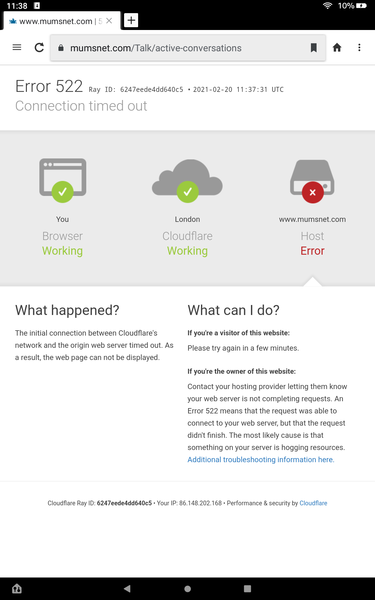 Browser says 'Banned'when I click on thread