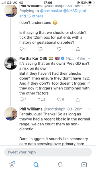 Recent notice to shield (Feb 2021) and history of gestational diabetes