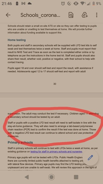 Is anyone planning on refusing to allow their children to have the lateral flow tests.