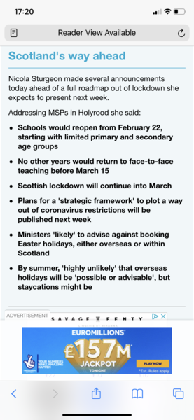 Scotland saying no holidays for summer?