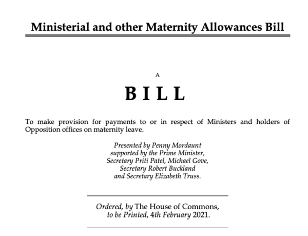 Urgent - Ministerial Maternity Bill this Thursday 11/02