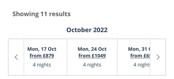 October half term