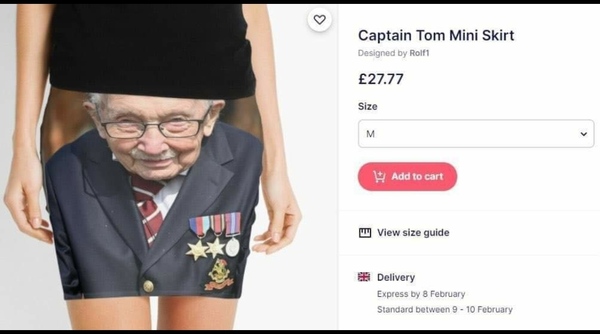 Woman makes tribute to Captain Tom by using make up to look like him