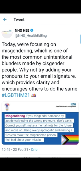 NHS Health Education England's official twitter says...