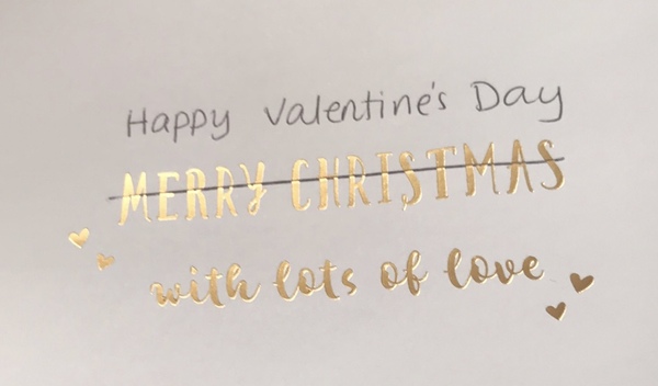 To feel somewhat upset with this Valentine's card from my husband?