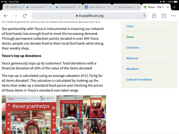 Food bank ideas