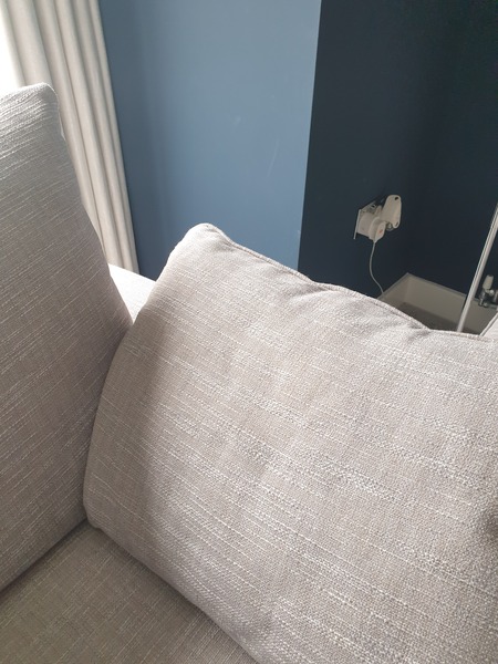 What colour furniture would you have if your walls were dark blue?