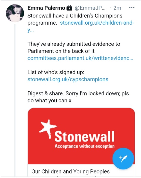 #DontSubmitToStonewall - suggested quick action by Legal Feminist