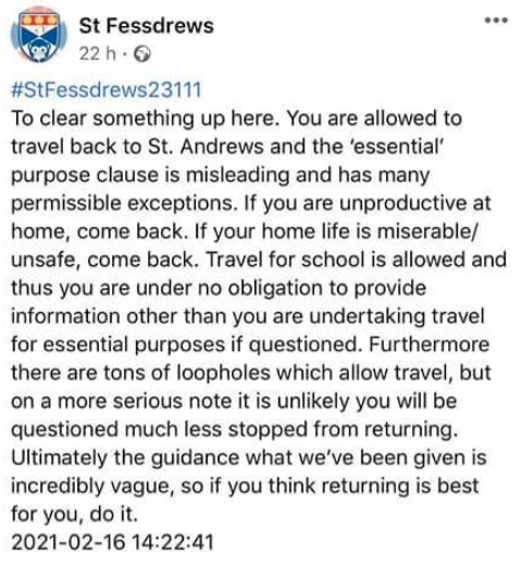 St Andrews into 2021 (new thread)