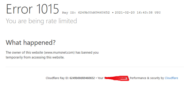 Browser says 'Banned'when I click on thread