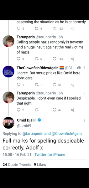 Omid Djalili  on women's rights issues  - not funny at all