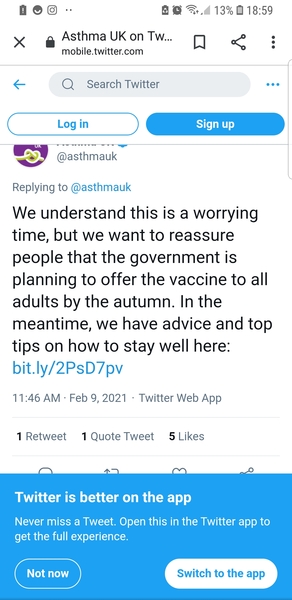 Can someone clarify the asthma situation?