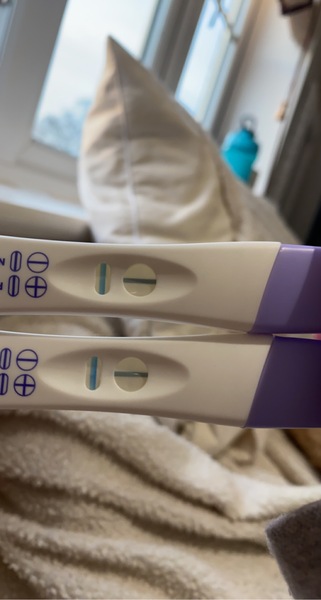 Digital says not pregnant but line there?