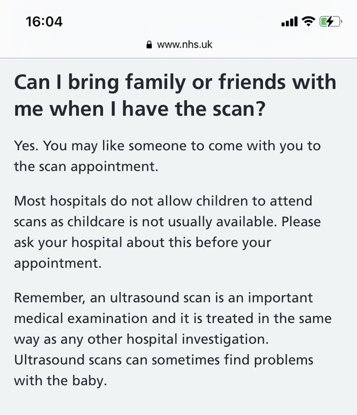 Were children ever allowed in scans?
