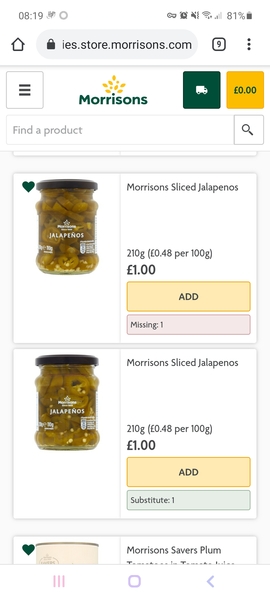 To ask what weird substitutions have been made with online shopping?