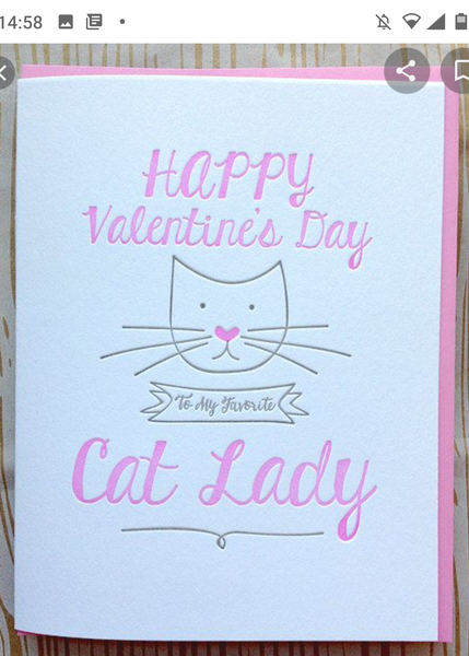 To feel somewhat upset with this Valentine's card from my husband?