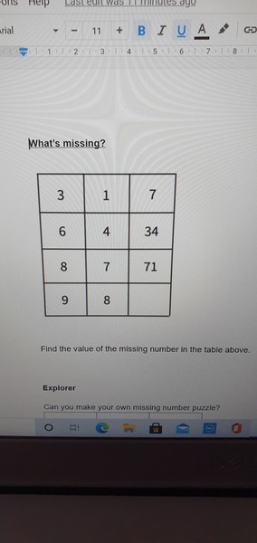 Number Puzzle (y6 school work help)