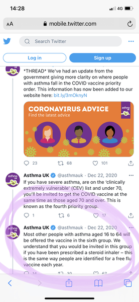 Does NHS Flu jab mean you are in group 6?