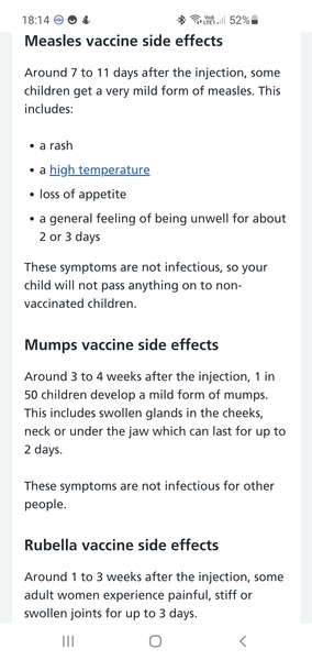 1 year imms. Now this rash.