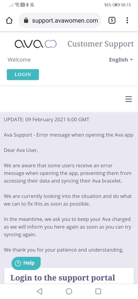 Ava app has stopped opening