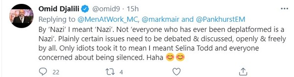 Omid Djalili  on women's rights issues  - not funny at all