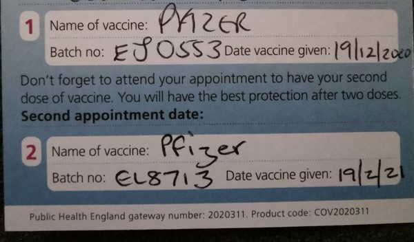 Who are the 15000 getting second doses?