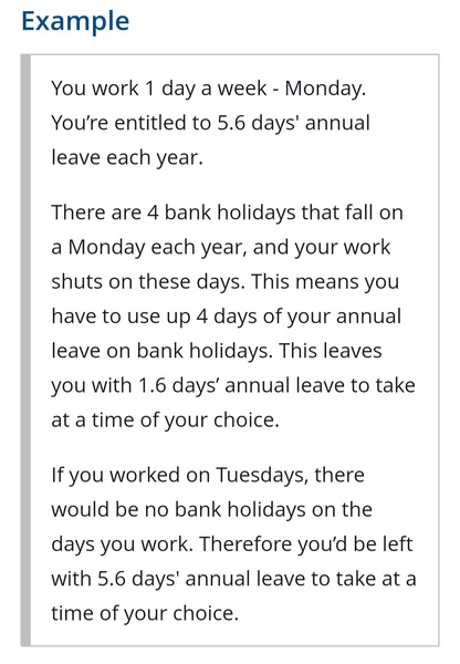A/L and bank holidays - new system, is it unfair to part-timers?
