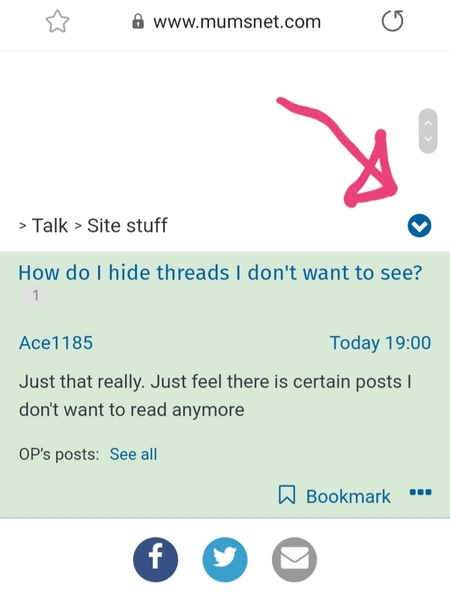 How do I hide threads I don't want to see?