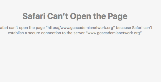 GC Academics site blocked by Virgin