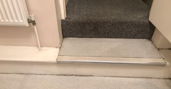 Anyone have steps down into their bathroom?