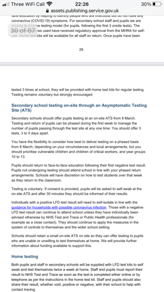 Is anyone planning on refusing to allow their children to have the lateral flow tests.