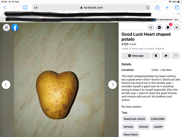 Roll Up, Roll Up, it's a Facebook Marketplace Sale!