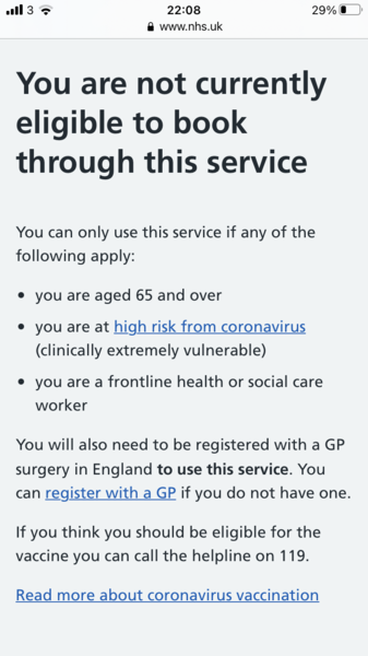 Vaccine - unpaid carers