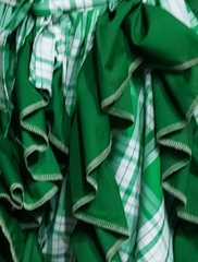 If I'm doing a frill on a full circle skirt should it be cut on a curve or straight?