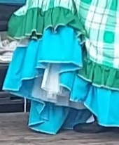 If I'm doing a frill on a full circle skirt should it be cut on a curve or straight?