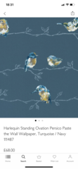 Wallpaper with birds, (ideally with a bit of teal)?