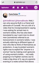 Posie Parker at Speaker's Corner earlier today