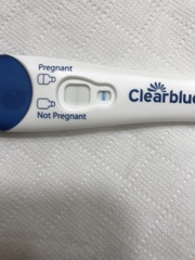 Faint positive soon after mc