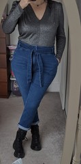 high waisted jeans
