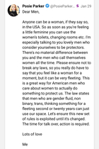 Posie Parker at Speaker's Corner earlier today