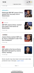 Joanna Cherry (SNP) sacked